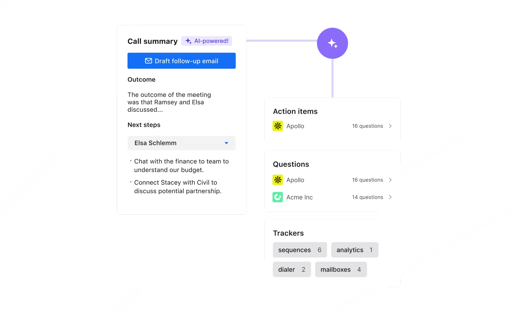 Screenshot showing Sales Call Recording