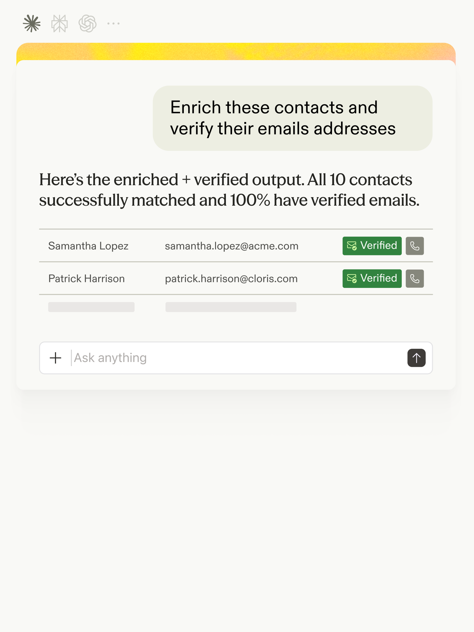 Enrich contact data