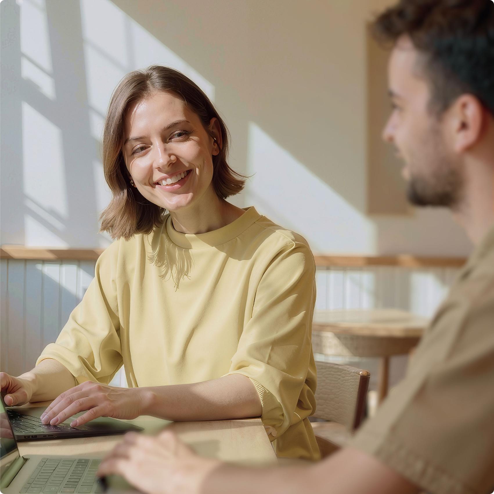 Solutions partner working with client
