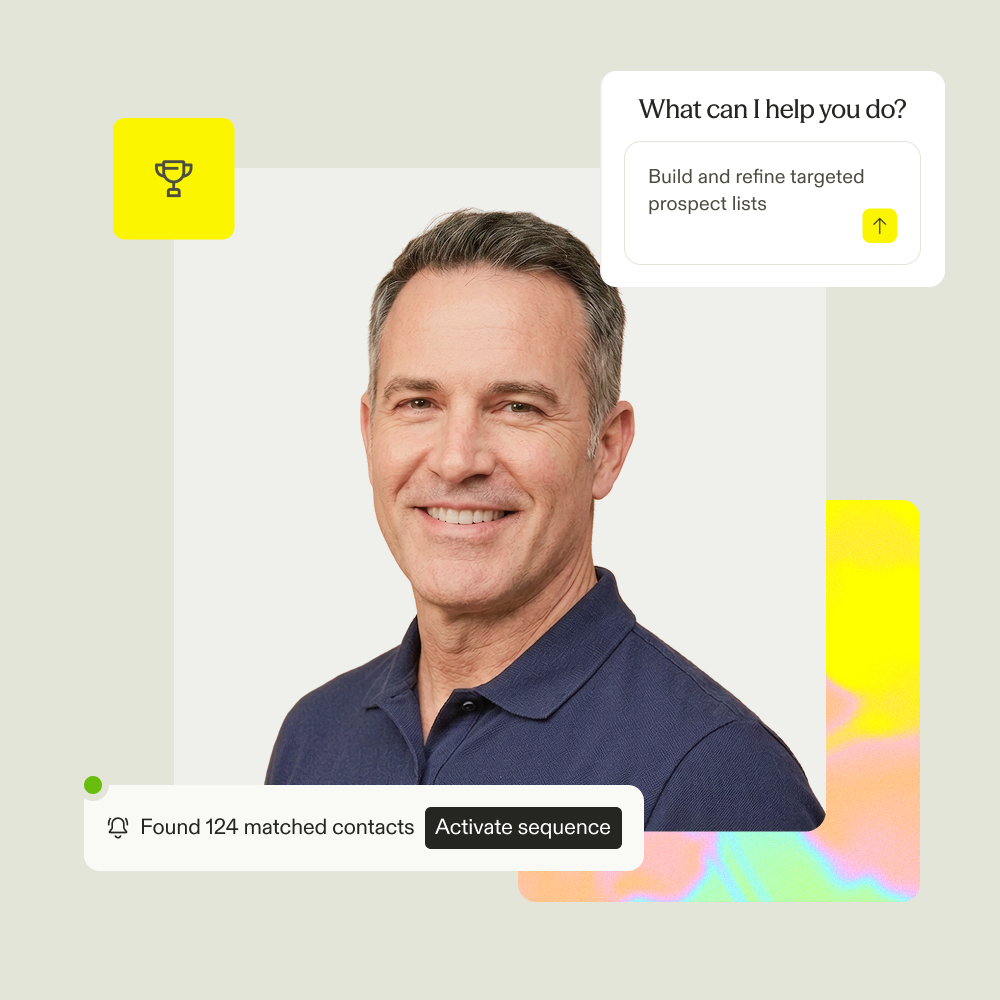 A small business owner using Apollo to find and reach prospects