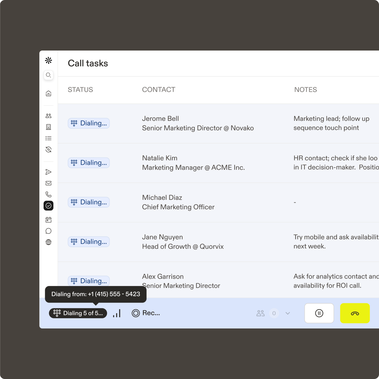 Apollo Dialer - Parallel dialing with AI call scripts