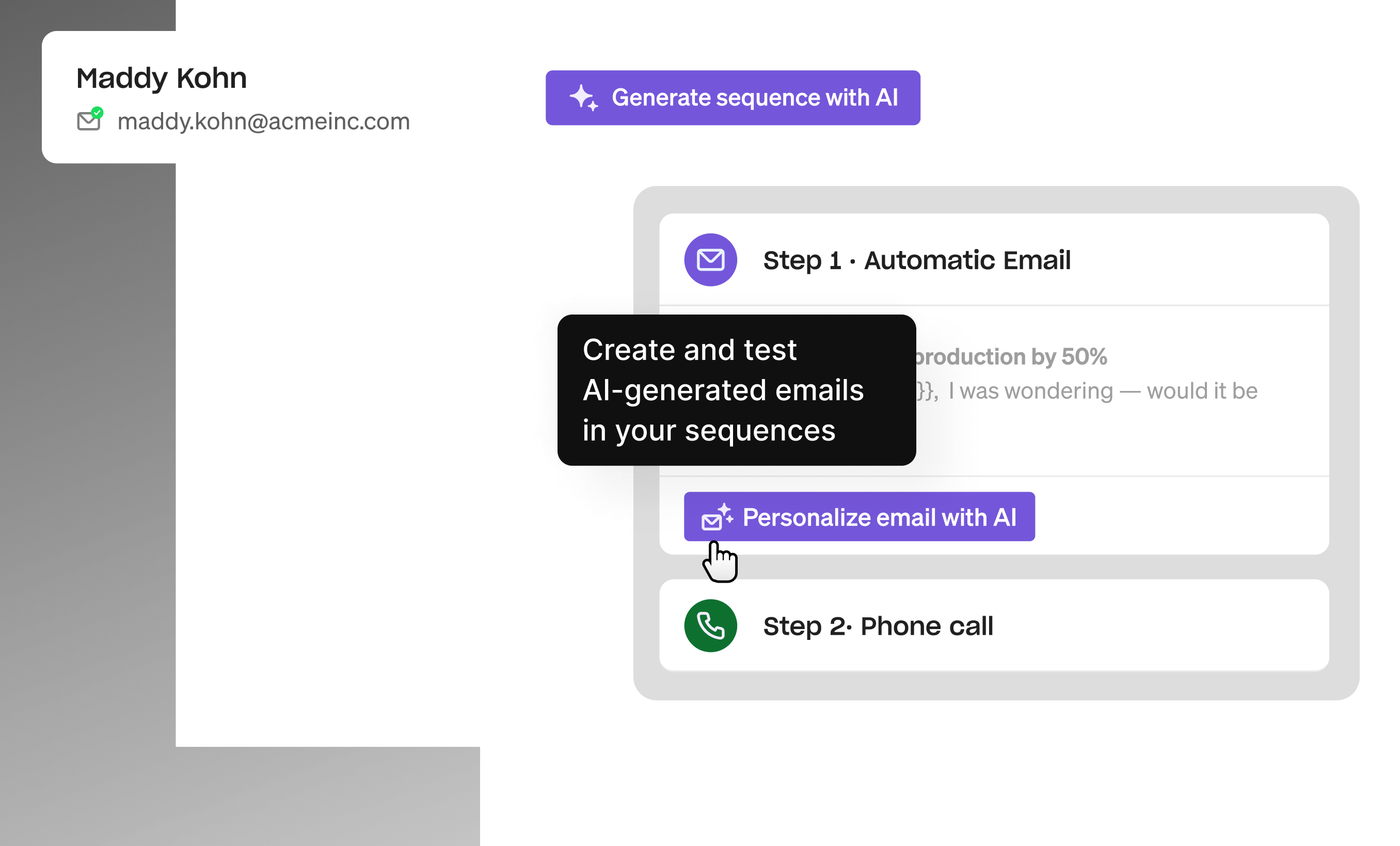 Screenshot showing Sales Engagement
