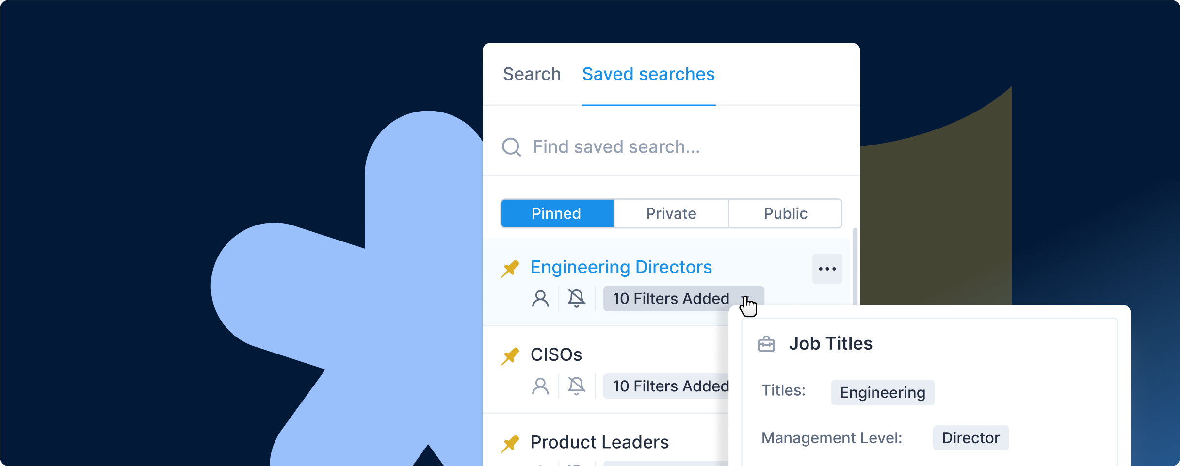 Screenshot demonstrating Save search & alerts